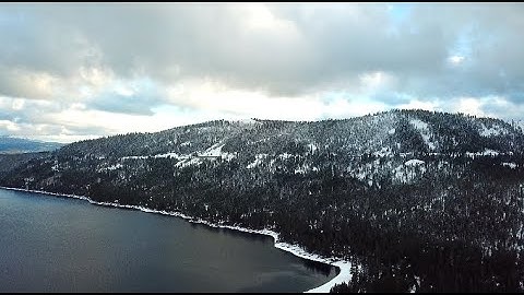 4K: Vastly Scenic Snowy Donner Summit, Donner Lake, & the Sierra Nevada Mountains!