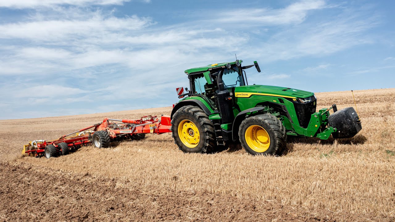 4K | Podmítání 2023 - John Deere 8R410 & Pöttinger Terradisc 8001 T