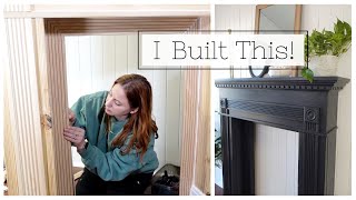 DIY Faux Fireplace Mantle // Build it Yourself!! // Woodworking