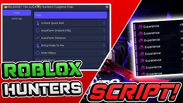 Roblox Hunters Script GUI / Hack (KILL AURA, AUTO ROLL, AUTO WIN, AND MORE) *NO KEY*