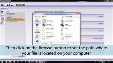 Sending a configuration file to a GENSYS2 0 using CRE Config software