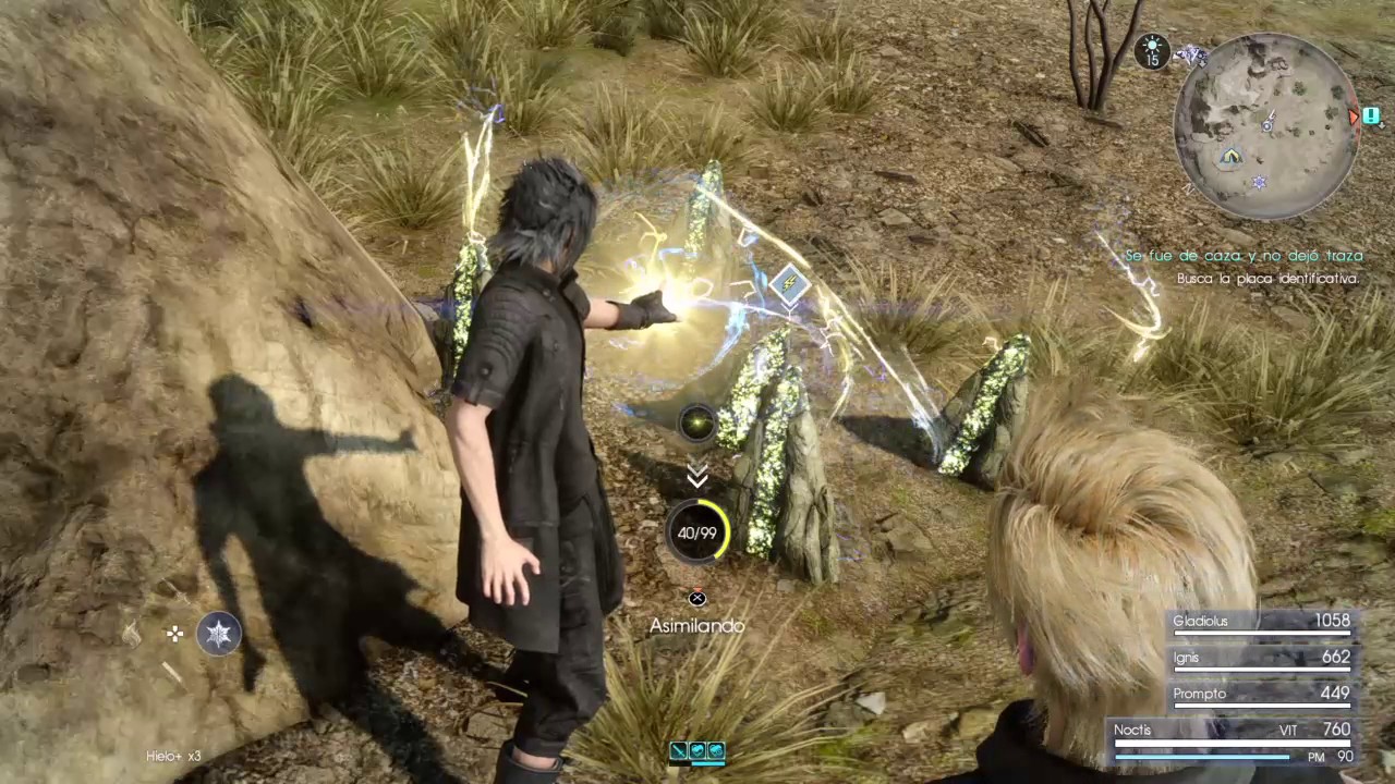 antenna FINAL FANTASY XV -#2-COMO SINTETIZAR MAGIAS,FUEGO,RAYO,HIELO.