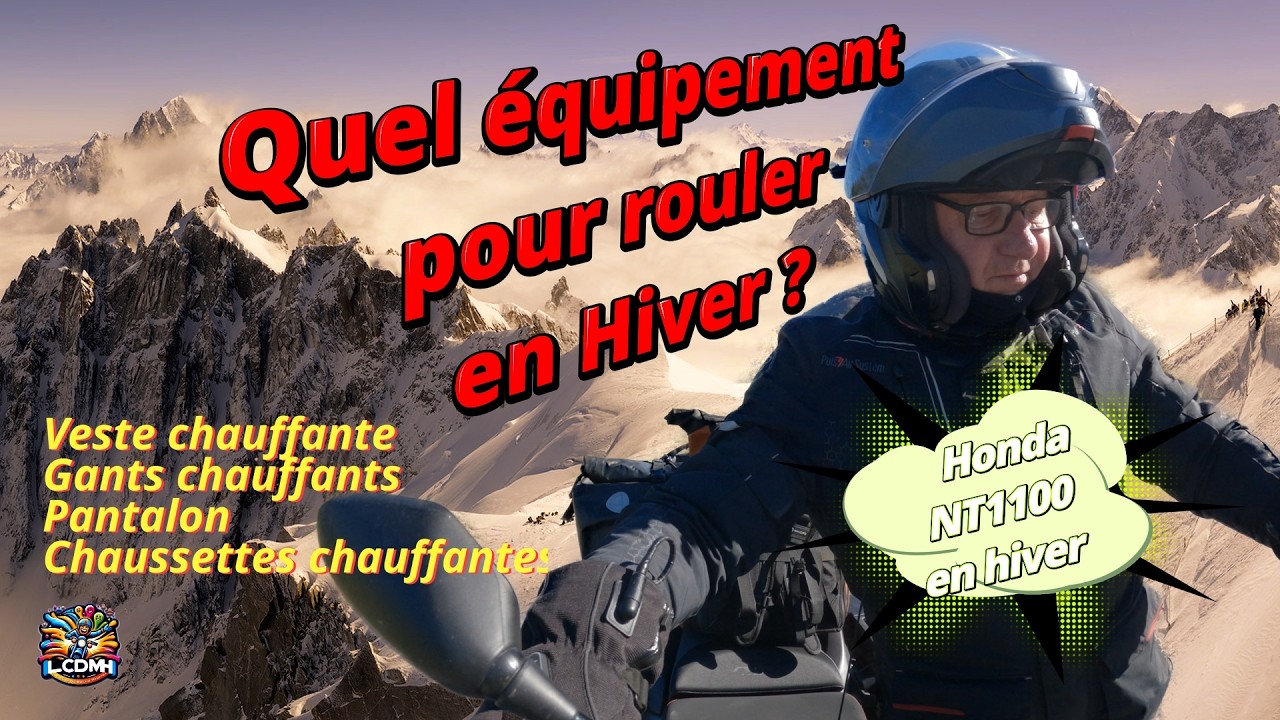 équipement hiver moto gants chauffants veste froid
