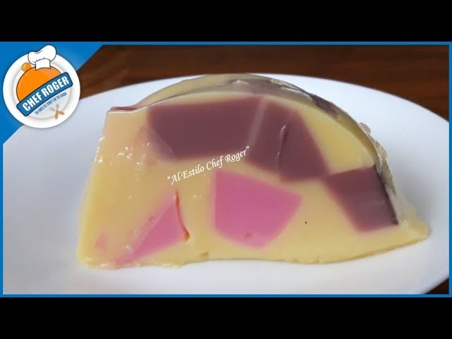 Riquisima gelatina de atole en mosaico, gelatolina napolitana, gelatina napolitana | Chef Roger Oficial