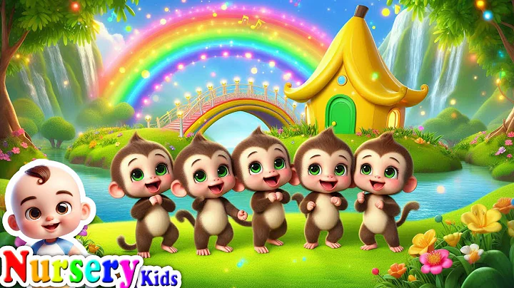 Five Little Monkeys🐒🎨 Animals for Kids  Animal Songs & Nursery Rhymes  Domi Kids Animal Party Song