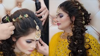 Best Mayoun& Mehndi Bridal Hairstyle Step by Step Full Tutorial