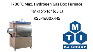 1700°C Max. Hydrogen Gas Box Furnace 16&quot;x16&quot;x16&quot; (65 L) - KSL-1600X-H5