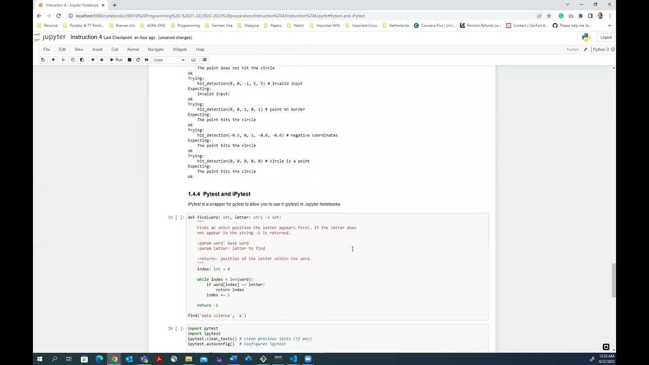 [JBI010] Programming with Python: Doctest and iPytest - YouTube