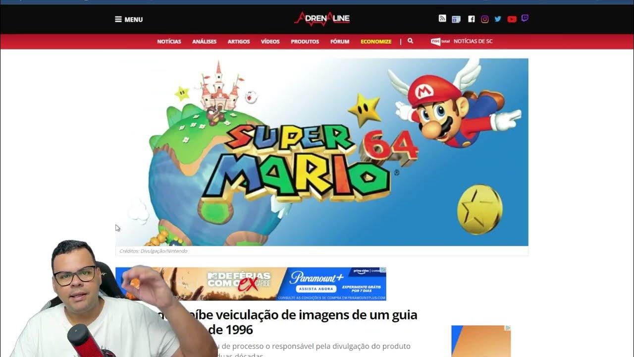 Nintendo proíbe veiculação de imagens de um guia de Super Mario de 1996