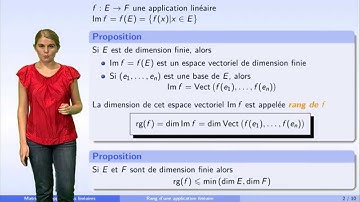 Matrices et applications linéaires - partie 2 : applications linéaires en dimension finie
