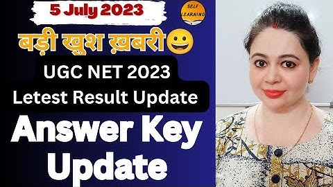 UGC NET 2023 | Answer Key Latest Update| UGC NET 2023 Result Update by MONISHA MISHRA
