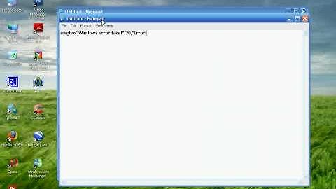 How to create a fake Windows error