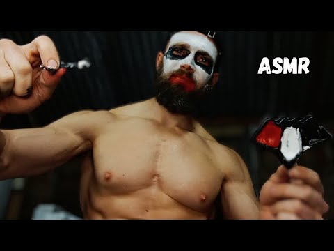 ASMR Roleplay | Gym Bro 💪 Does Your Halloween Makeup 💄