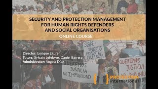E-learning course September 2018 - Protection International E-learning course September 2018 - Protection International