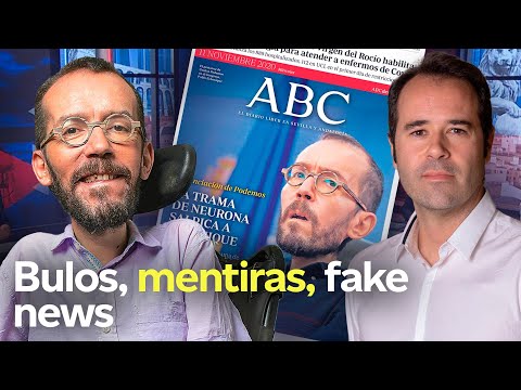 Echenique DESTROYS Chicote with the fake ABC front pages about Podemos