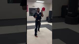 Stepping Double Reverse Punch into Front Kick