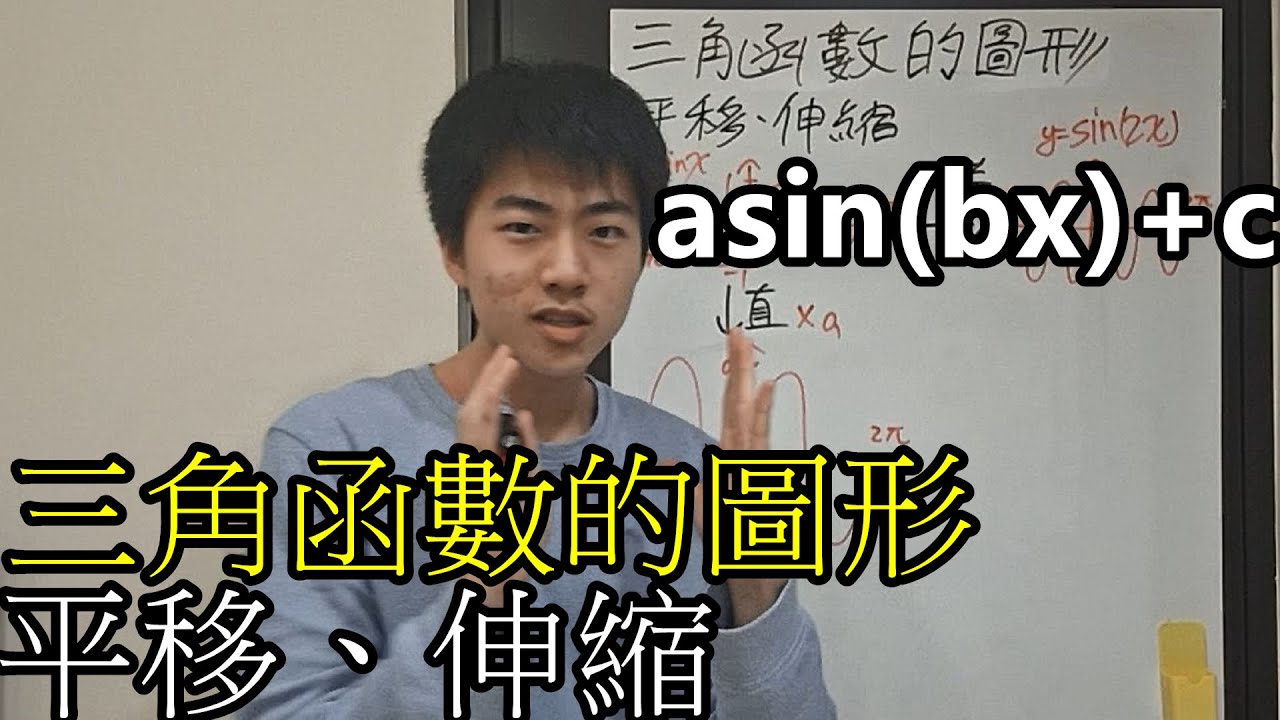 【章魚數學營】「三角函數圖形的平移與伸縮」asin(bx)+c的圖形要怎麼畫?