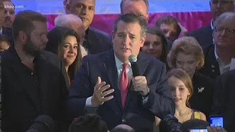 Sen. Ted Cruz addresses supporters after winning re-election