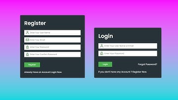 Login and Registration Form in HTML and CSS