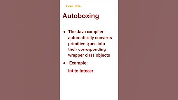 Autoboxing  (23) #corejava