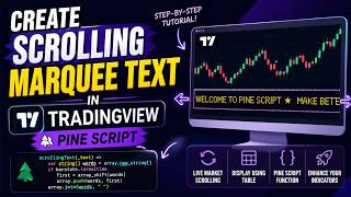 TRADING VIEW--PINE SCRIPT: SCROLLING MARQUEE TEXT || TUTORIAL