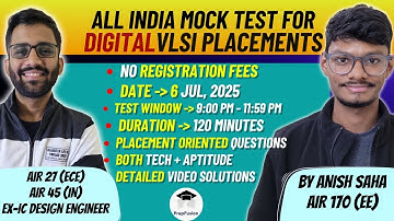 🔥AIMT for DIGITAL VLSI PLACEMENTS || PrepFusion