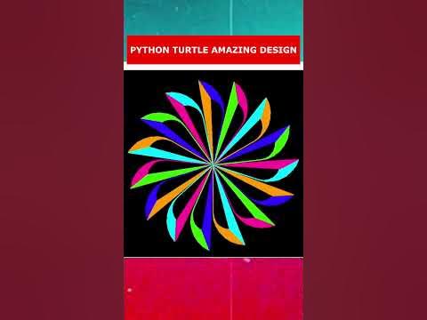 Python turtle graphics code-Colorful paper design. - YouTube