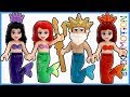 🧜‍♀️ Ariel's Mermaid Family made out of LEGO Minidolls