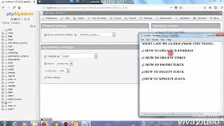 How To Create Database,Create Table,Insert ,Update&Delete Data Using Phpmyadmin