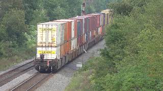A CSX Train 3 miles Away Filmed From Bridge! Big Train Passes My Tripod! CSX Train w a DPU Alright!