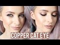 Copper Cat Eye Makeup Look | Inthefrow
