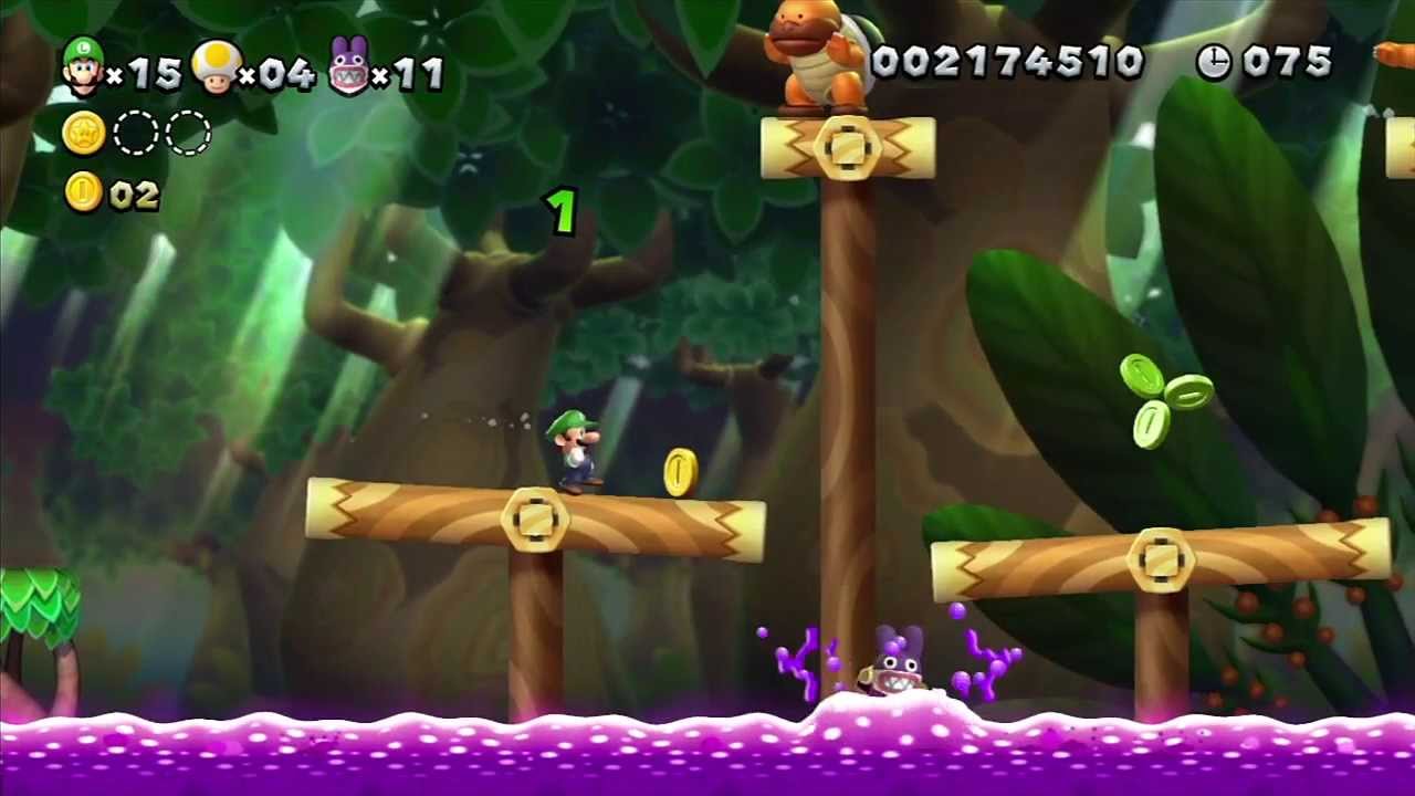 New Super Luigi U Multiplayer Playthrough - Soda Jungle