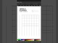 Day 9 of Creating Digital Products for Etsy | Designing a Minimal Weekly Planner in Inkscape