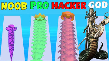 NOOB vs PRO vs HACKER vs GOD in Colorful Snake