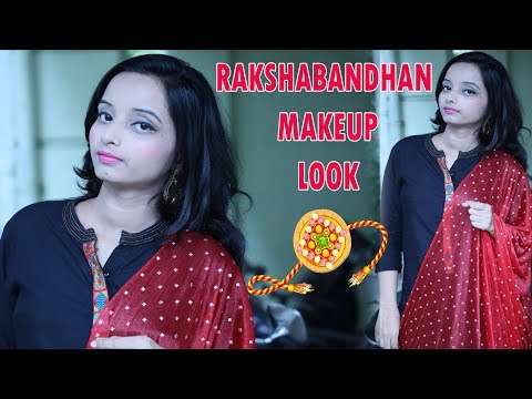 रक्षाबंधन-का-आसान-मेकअप-|-how-to-do-easy-rakshabandhan-makeup-|-honey's-beauty-&-health