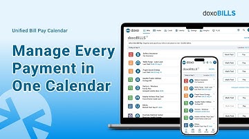 See how doxoBILLS Unified Bill Pay Calendar simplifies managing all your bills with one login.