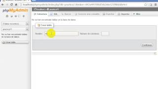 Como crear una tabla en php