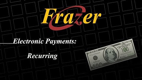 Frazer Tutorial - Recurring Payments