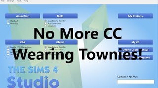 No More Townies Wearing CC! Sims 4 Studio Fix | Download