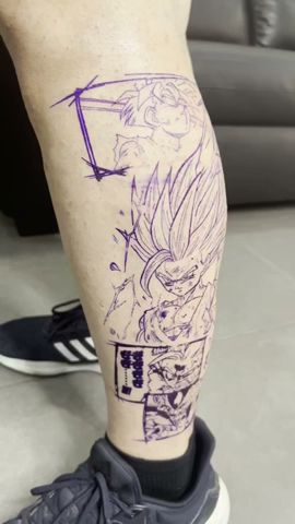 Image may contain one or more people and closeup  Dragon ball tattoo  Sheep tattoo Samurai tattoo sleeve