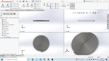 4K || Solidworks Tutorial || Design a Spiral Coil || Creating Spiral Shape Using Solidworks Helix ||
