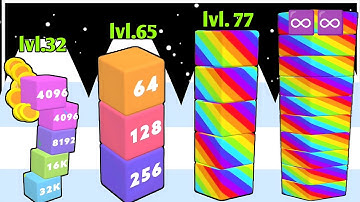 Happy Cube 2048 - Satisfying ASMR Gameplay (Noob vs Pro)