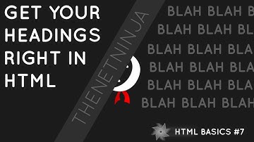 HTML Tutorial for Beginners 07 - Heading Structure