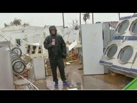 Rockport, Texas laundromat destroyed by Hurricane Harvey