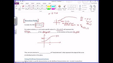 Differential Equations - 2.1 Direction Fields (lecture part 1)