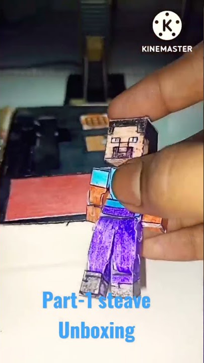 #shorts #no love #paper Minecraft Steve unboxing part 1
