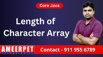 Java | Display the length of Character Array | Coding | By Srinivas