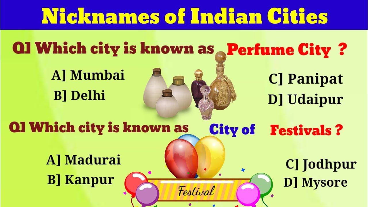 Nicknames Of Indian State And Cities Nickname Of Indian Cities Indian Nicknames Of Indian State And Cities Nickname Of Indian Cities Indian