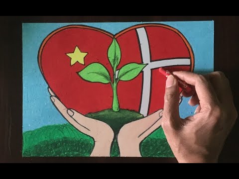 Cách vẽ tranh đề tài: Cuộc sống xanh #01| Đan Mạch trong mắt em