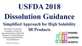 USFDA 2018 Dissolution Guidance